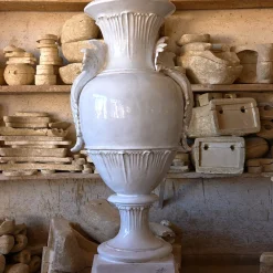 Vaso Neptune in Ceramica Bianca
