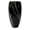 Vaso nero a forma di oliva
