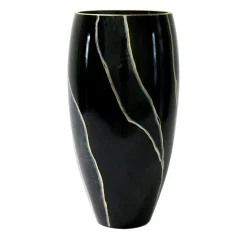 Vaso nero a forma di oliva