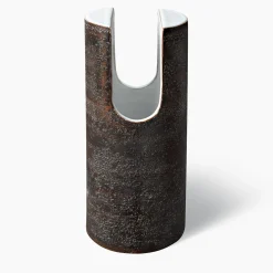 Vaso Nero della Serie Tagliata di Aldo Londi #1