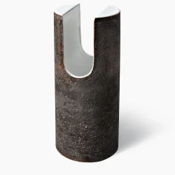 Vaso Nero della Serie Tagliata di Aldo Londi #1