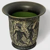 Vaso nero e verde con processione di Dioniso