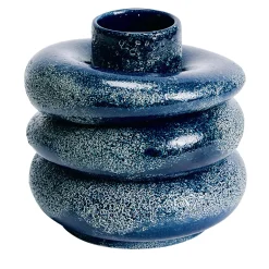 Vaso Nettuno piccolo in ceramica smaltata blu notte