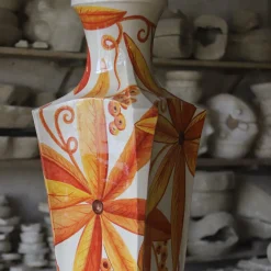 Vaso New York in ceramica con motivo foglie autunnali