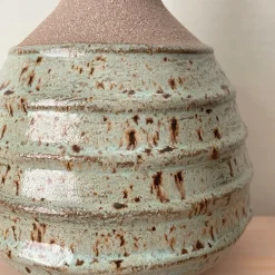 Vaso n. 166 Grigio con base smaltata verde