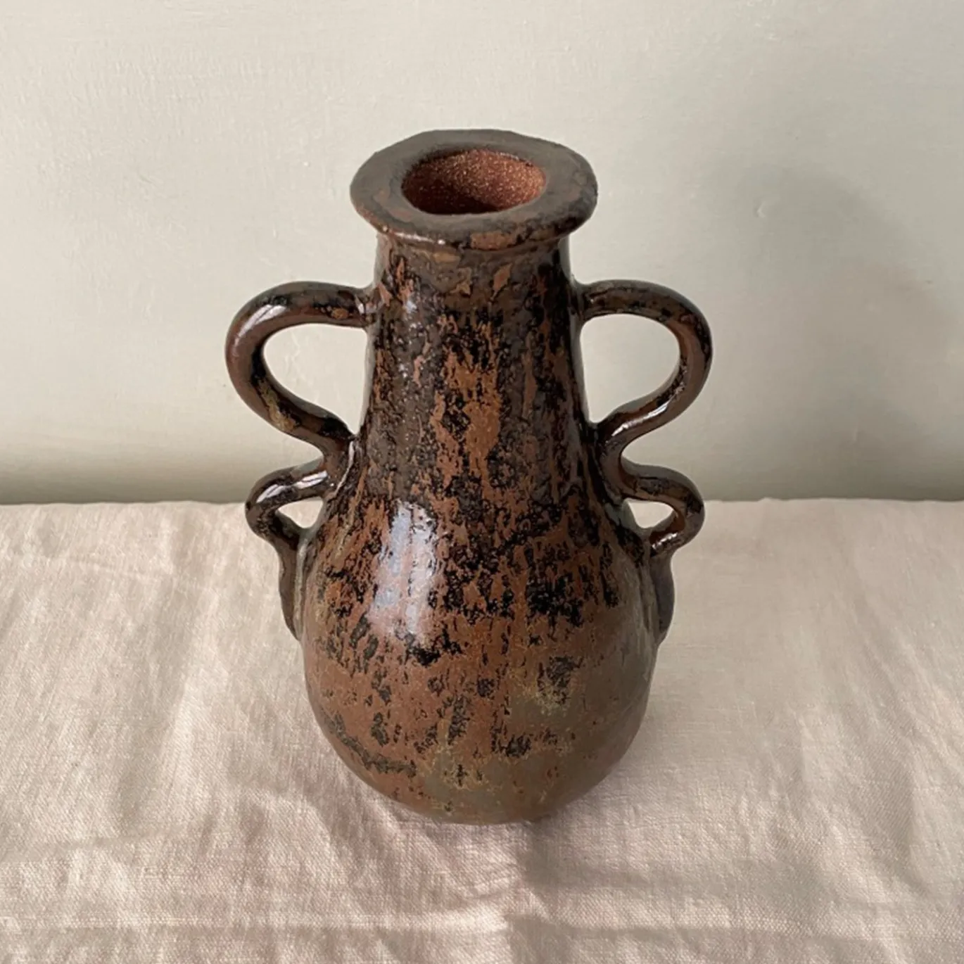 Vaso n. 156 in Ceramica a Quattro Manici Effetto rustico