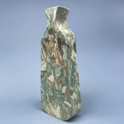 Vaso n. 87 in Ceramica effetto marmo breccia verde medio