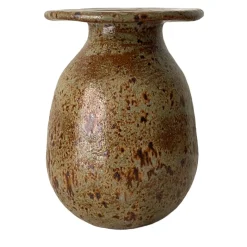 Vaso n. 157 in Ceramica Verde con effetto ruggine