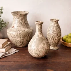Vaso n. 154 Medio Effetto Marmo Vaso in Ceramica Verde