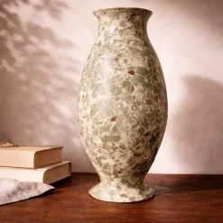 Vaso n. 154 Medio Effetto Marmo Vaso in Ceramica Verde