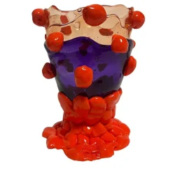 Vaso Nugget Extracolor Piccolo in Resina Rossa di Gaetano Pesce