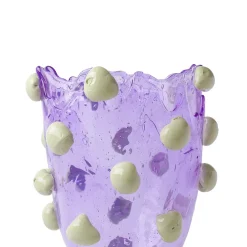 Vaso Nugget Grande in resina lilla e verde oliva di Gaetano Pesce
