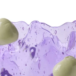 Vaso Nugget Grande in resina lilla e verde oliva di Gaetano Pesce