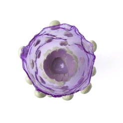 Vaso Nugget Grande in resina lilla e verde oliva di Gaetano Pesce