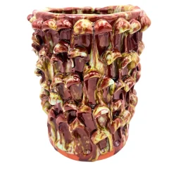 Vaso Onda Bordeaux e turchese