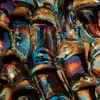 Vaso Onda Iridescent Metallic Raku #10