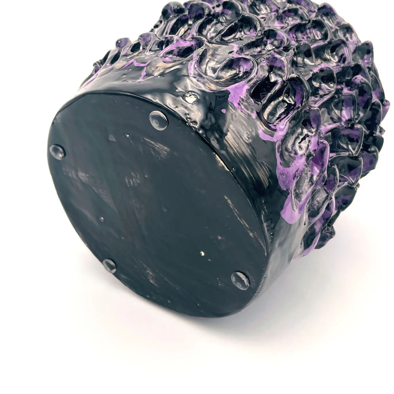Vaso Onda metallizzato viola e nero