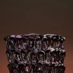 Vaso Onda metallizzato viola e nero