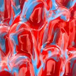 Vaso Onda Turchese e Rosso Pericolo