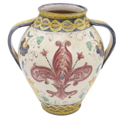 Vaso Orciolo con Fleur-De-Lis rosso fiorentino