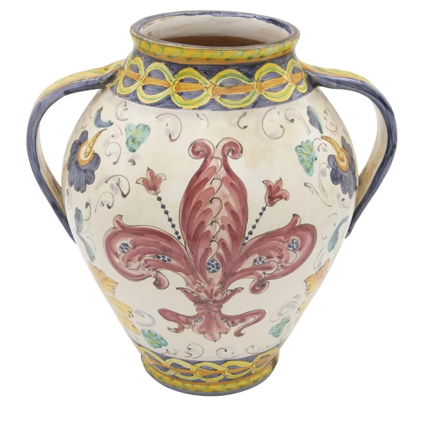 Vaso Orciolo con Fleur-De-Lis rosso fiorentino