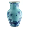 Vaso Oriente Italiano Iris in Porcellana Blu Ming