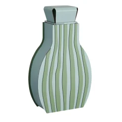 Vaso Otto a righe azzurro cielo/eucalipto di Gianpaolo Venier