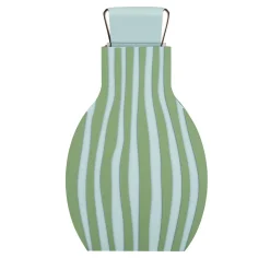 Vaso Otto a righe azzurro cielo/eucalipto di Gianpaolo Venier