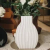 Vaso Otto a righe bianco/Panna Cotta di Gianpaolo Venier