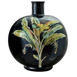 Vaso Palla con decoro Foglie di Banano