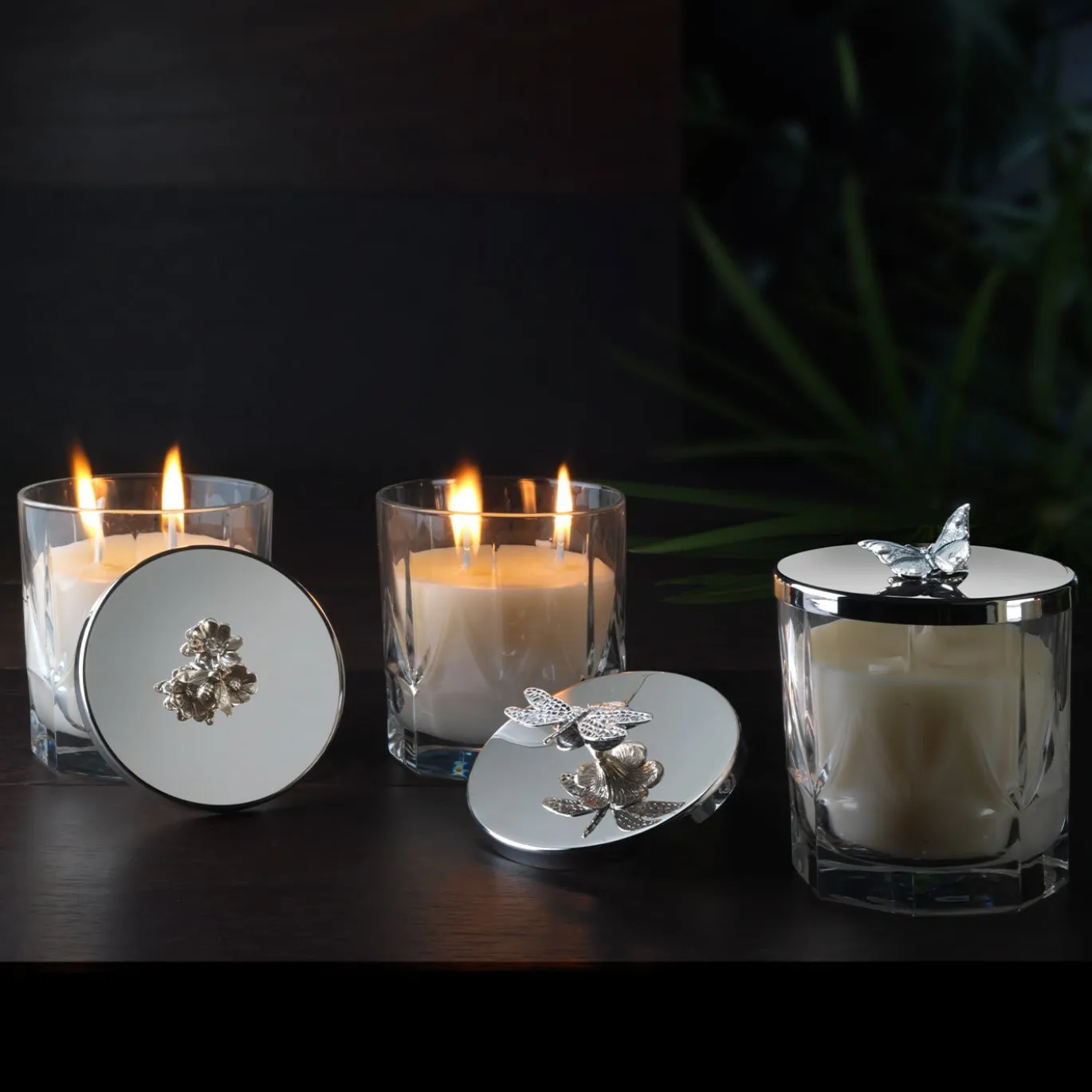 Vaso per candele Spring Bee con coperchio
