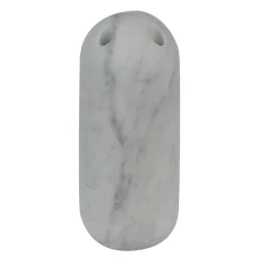 Vaso per fiori Capsule in marmo bianco satinato