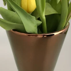 Vaso per fiori in terracotta Jigger Bronze