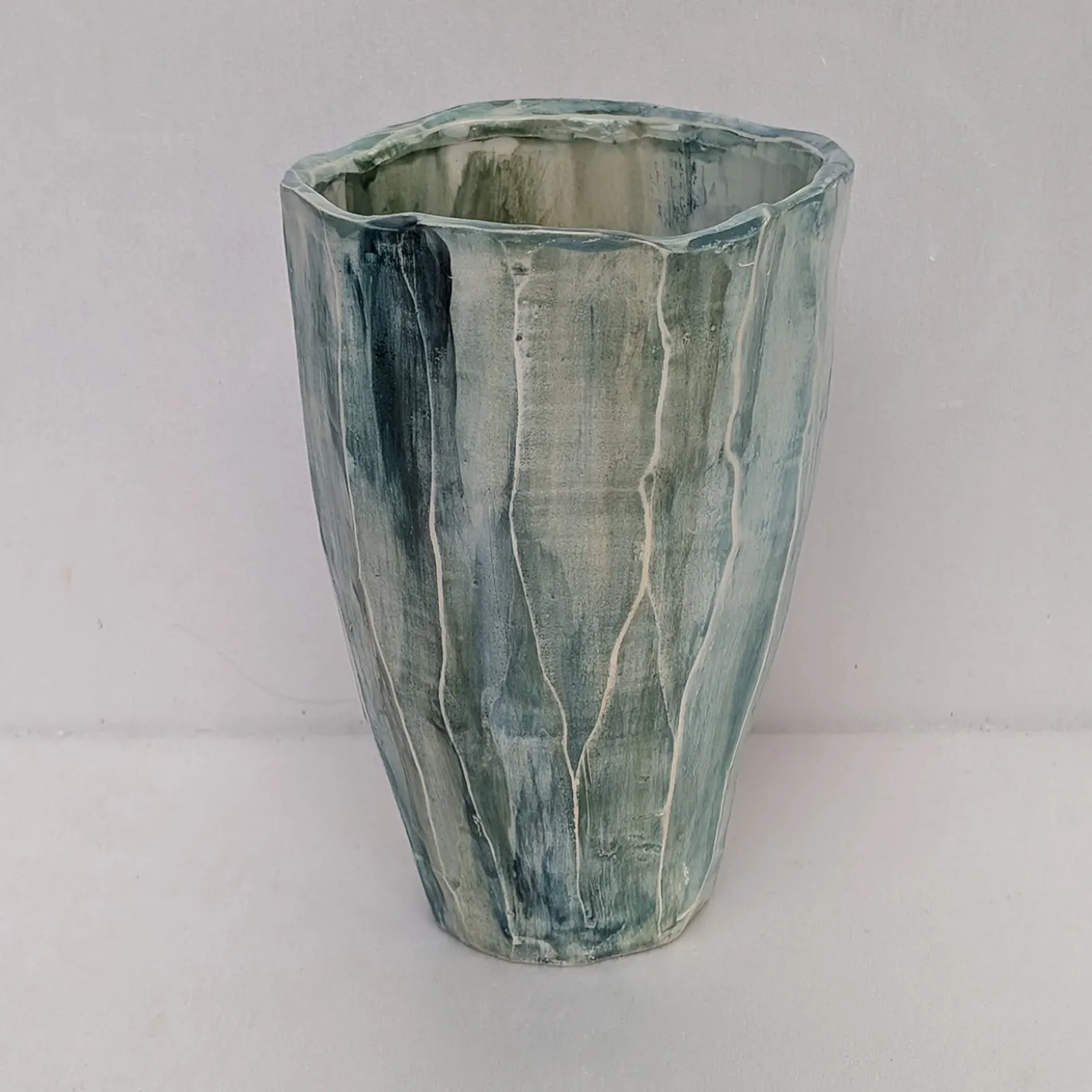 Vaso per fiori Minimal Chroma in ceramica verde