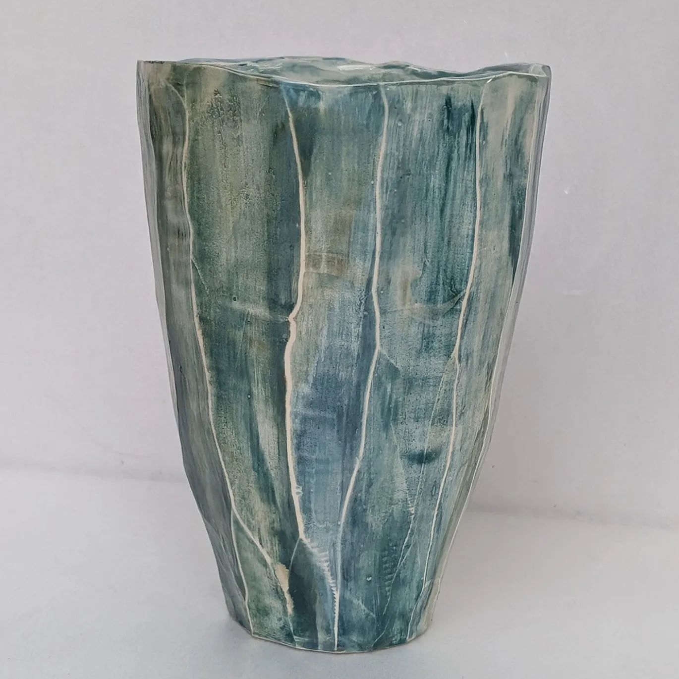 Vaso per fiori Minimal Chroma in ceramica verde