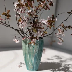 Vaso per fiori Minimal Chroma in ceramica verde