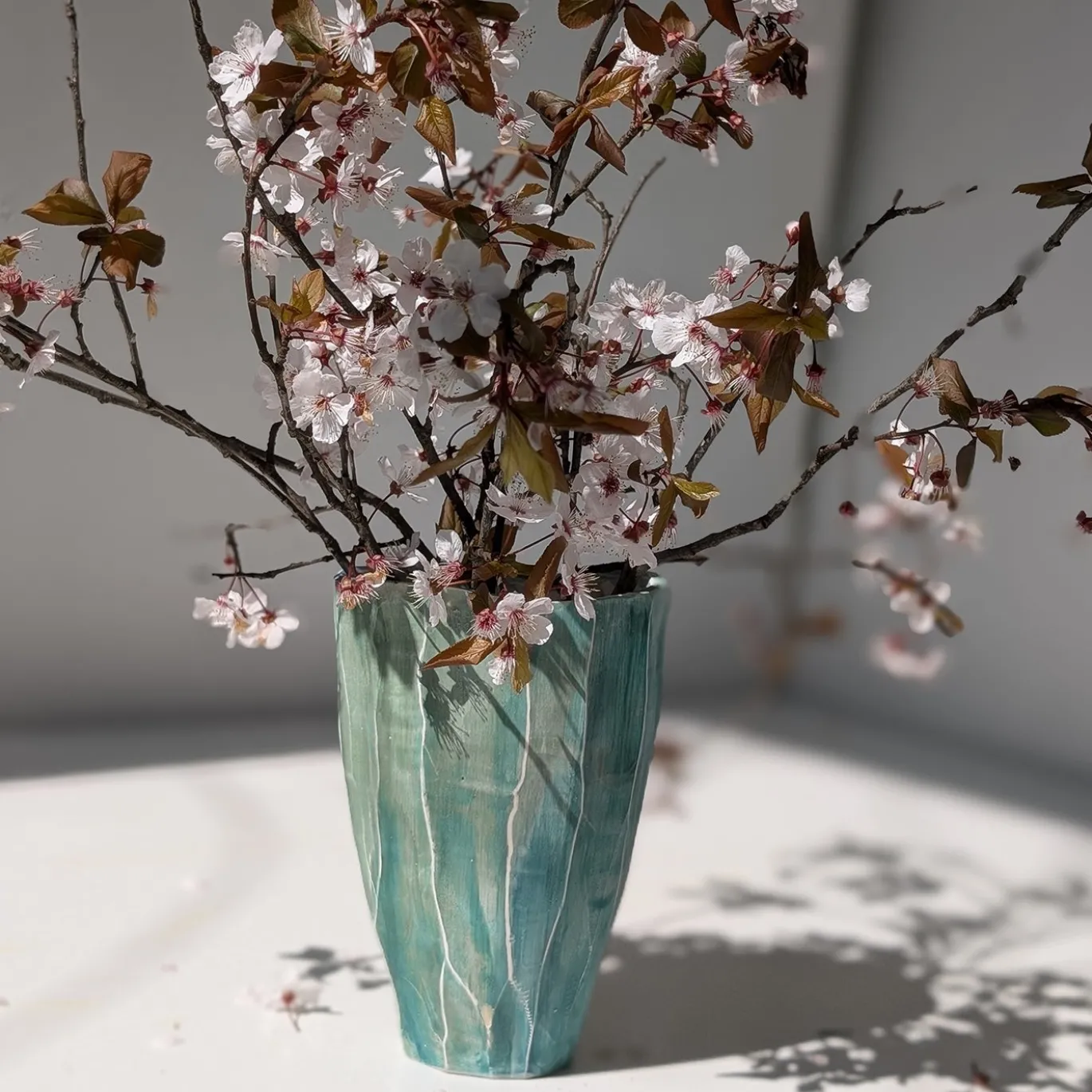 Vaso per fiori Minimal Chroma in ceramica verde