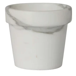 Vaso per mini cactus in marmo bianco di Carrara