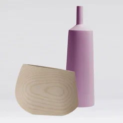 Vaso piccolo in legno di frassino Monolite