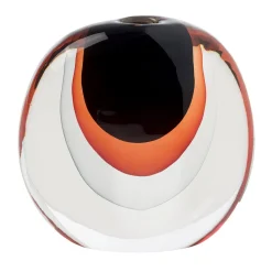 Vaso piccolo in vetro soffiato Essence nero, rosso e grigio