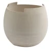 Vaso Piccolo Rotondo in Argilla Sabbia Tagliata Light
