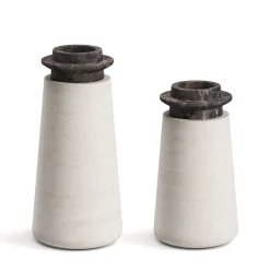 Vaso piccolo Tivoli in travertino e marmo di Ivan Colominas