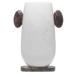 Vaso Pietro White Michelangelo/Red Levanto di Matteo Cibic