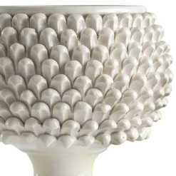 Vaso Pigna 25 in ceramica bianca