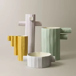 Vaso Pino Bamboo Corteccia E11/senape chiaro