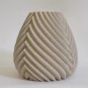 Vaso plissettato grezzo beige