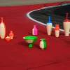 Vaso Pole Position in ceramica arancione e giallo zabaione