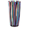 Vaso policromo a righe di Gio Ponti a Canne A Sei Colori