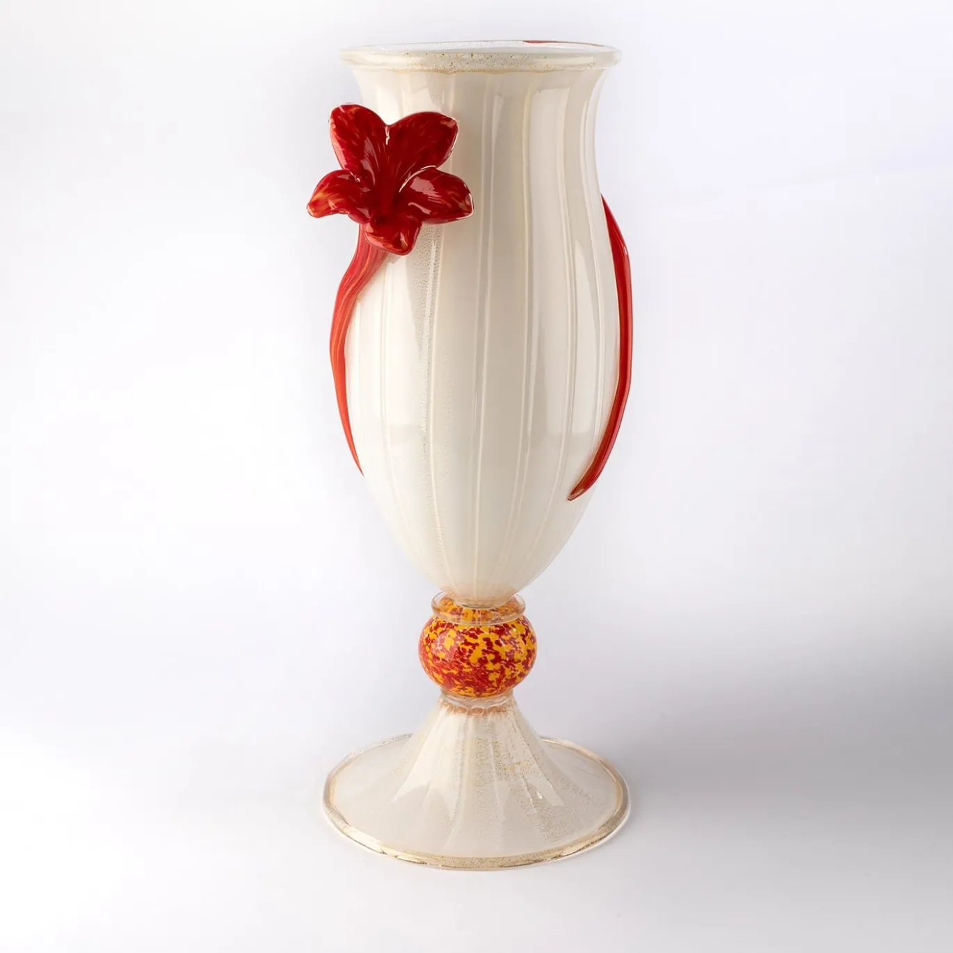Vaso policromo con fiori Stmat