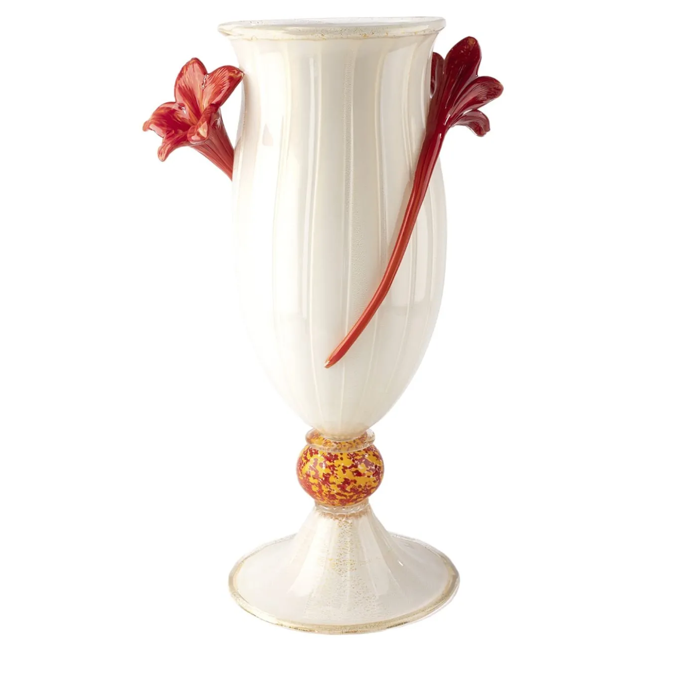 Vaso policromo con fiori Stmat